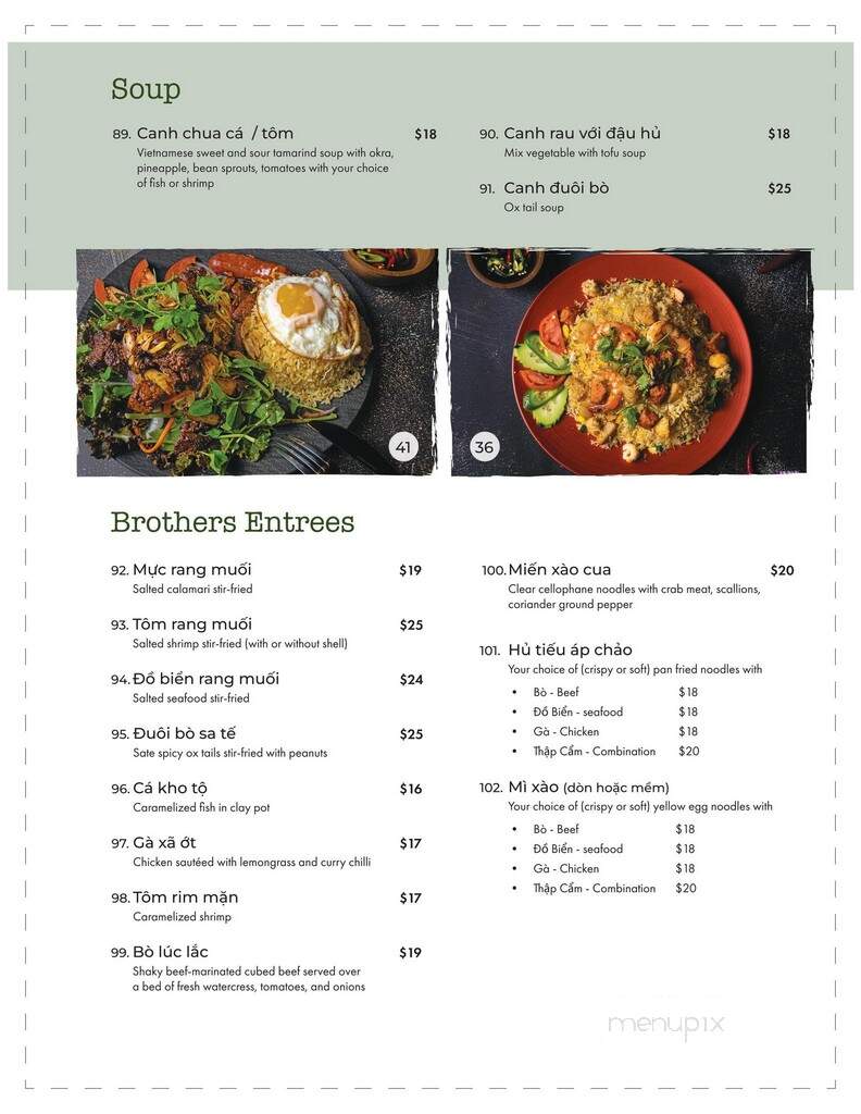 Brothers Bistro - Springfield, VA menu_pic