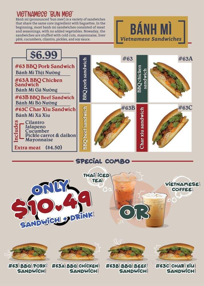 Pho Minh - Temecula, CA menu_pic