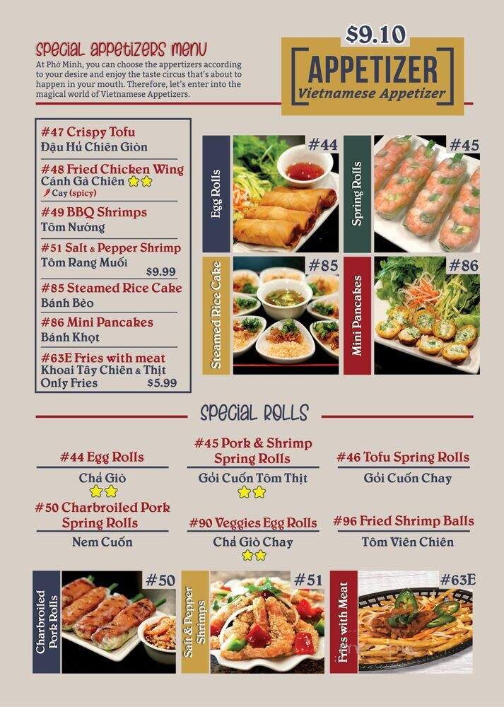 Pho Minh - Temecula, CA menu_pic