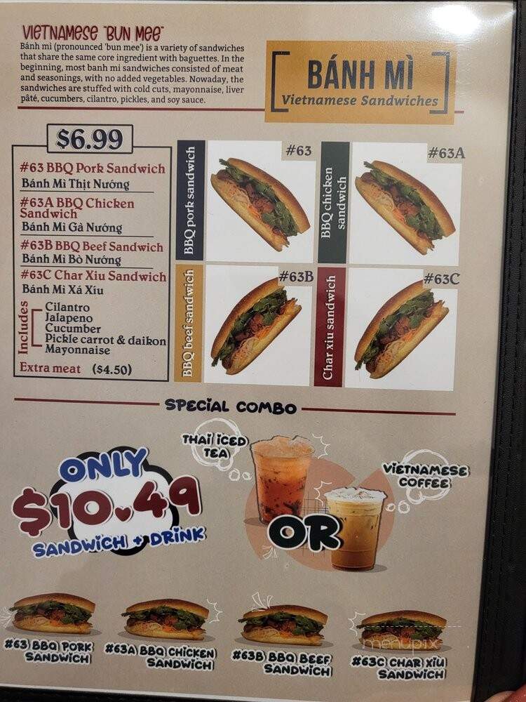 Pho Minh - Temecula, CA menu_pic