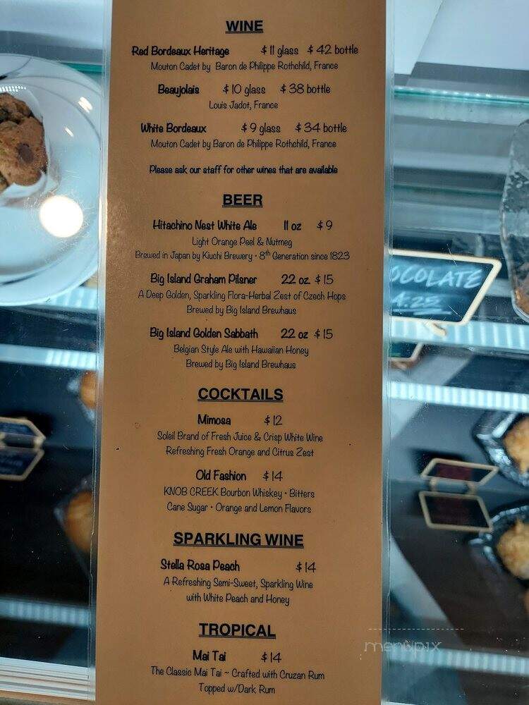 The Cafe at Dada - Honolulu, HI menu_pic