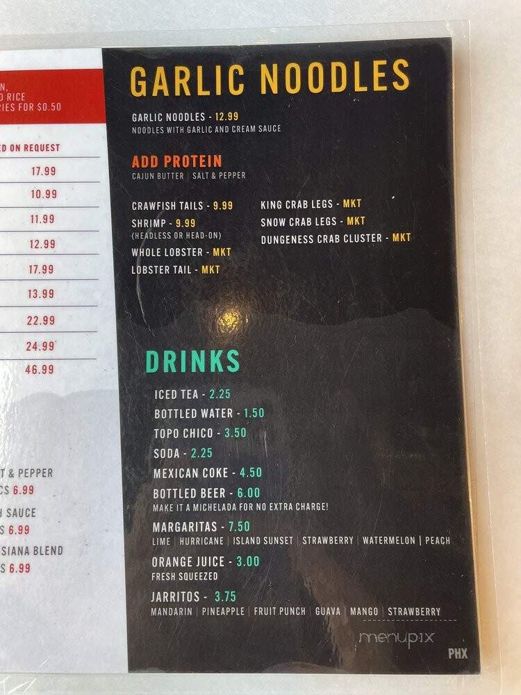 Crawfish Cafe - Mesa, AZ menu_pic
