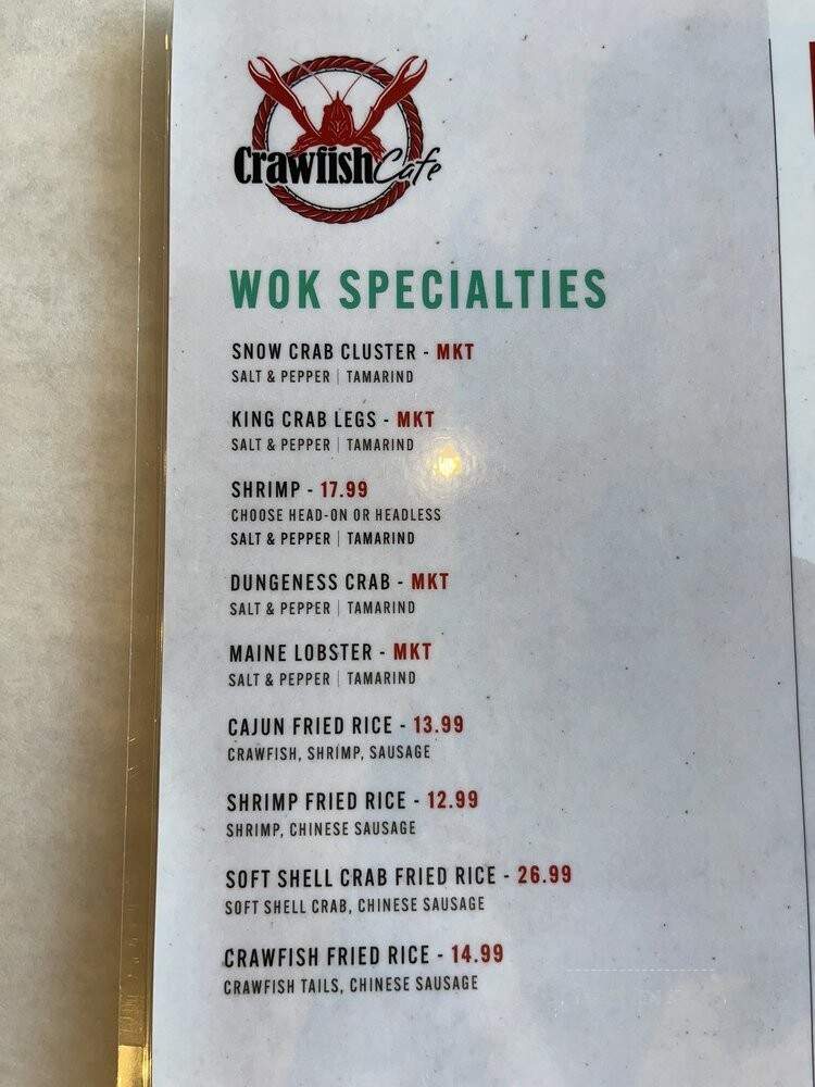 Crawfish Cafe - Mesa, AZ menu_pic