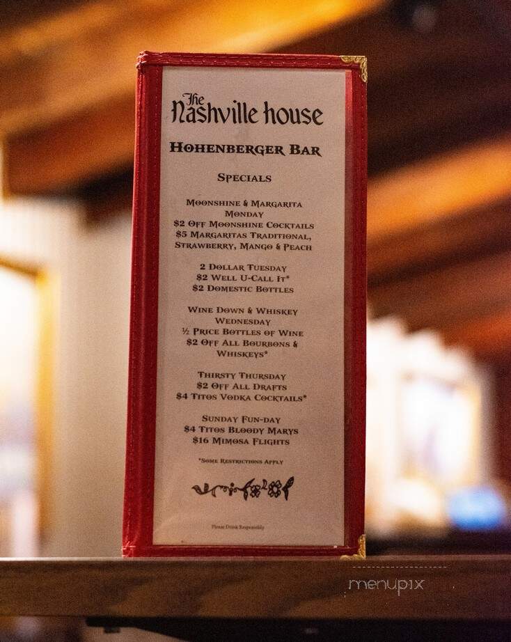 The Nashville Chop House - Nashville, IN menu_pic