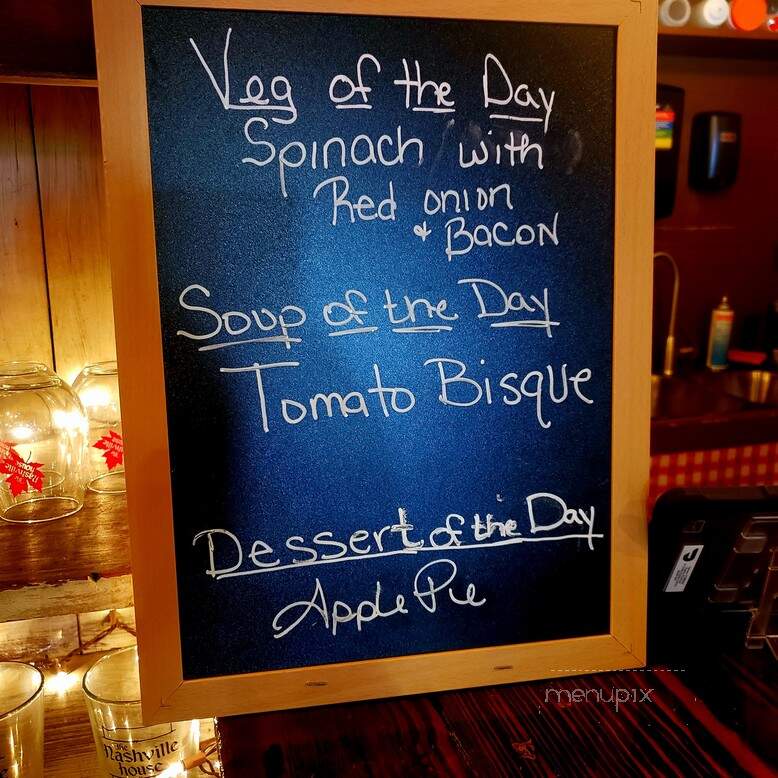 The Nashville Chop House - Nashville, IN menu_pic