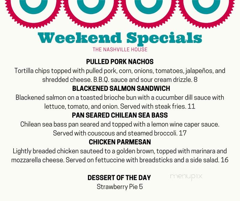 The Nashville Chop House - Nashville, IN menu_pic