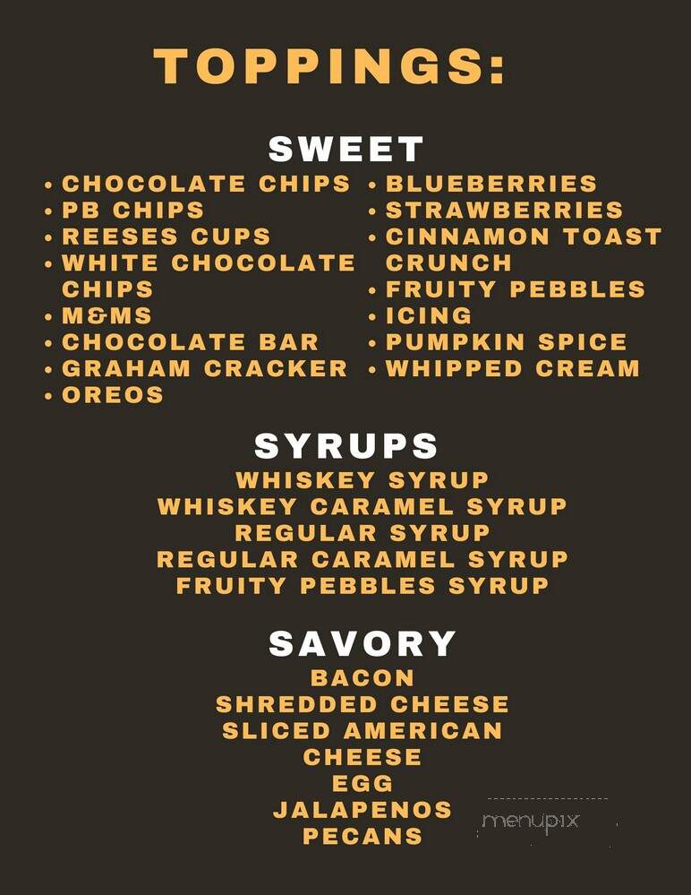 Whiskey Waffle - Lynchburg, TN menu_pic