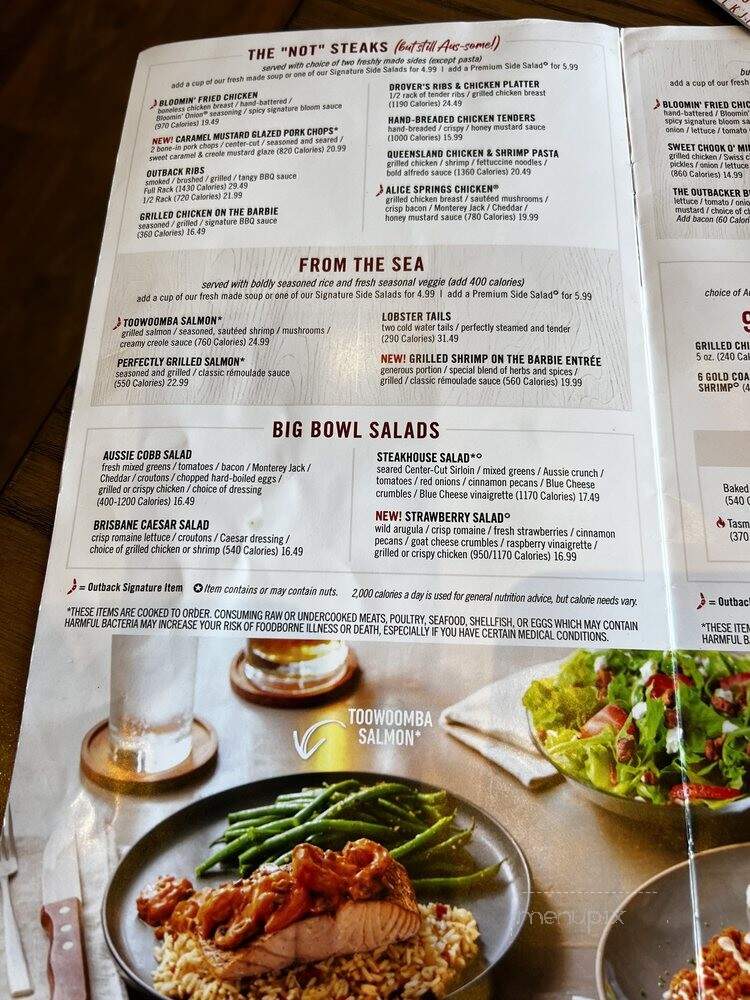 Outback Steakhouse - Fayetteville, GA menu_pic