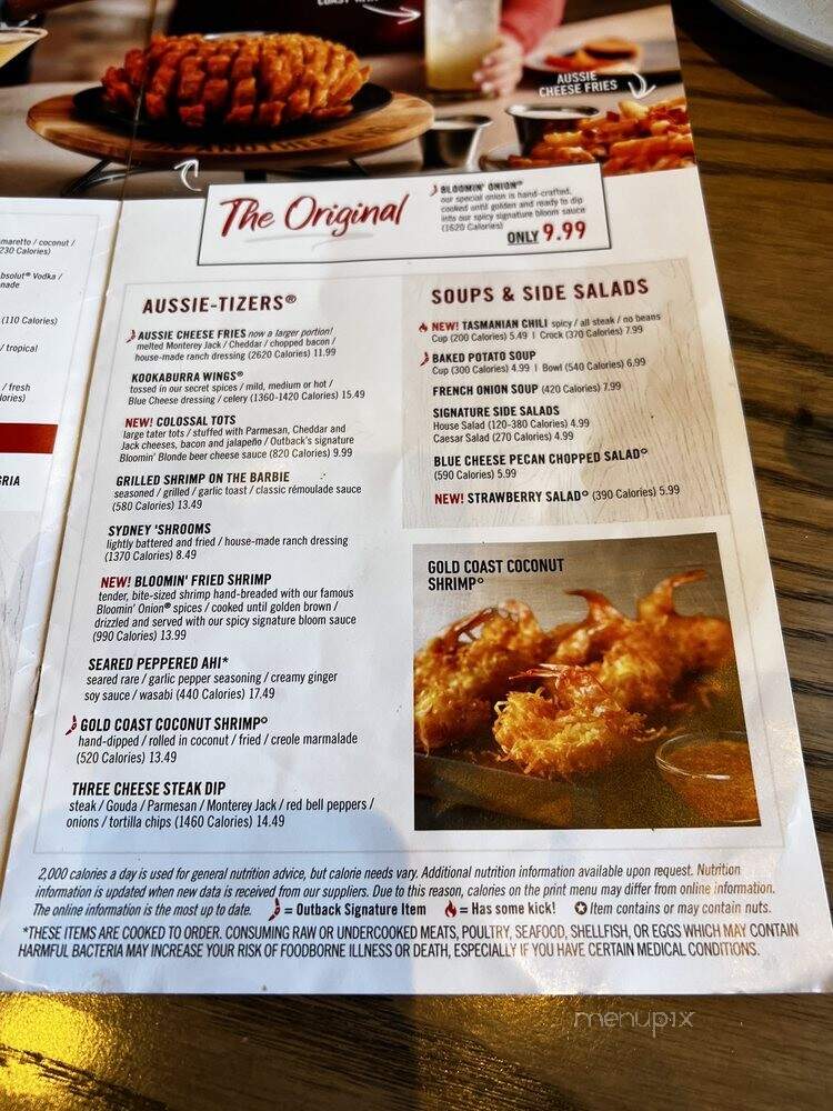 Outback Steakhouse - Fayetteville, GA menu_pic