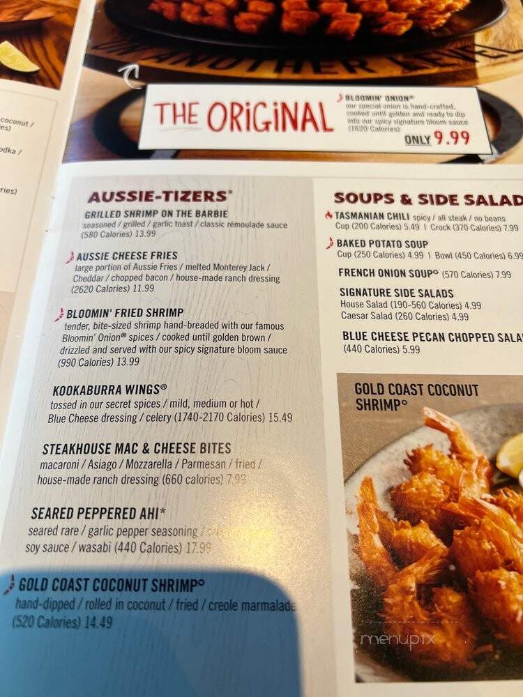 Outback Steakhouse - Fayetteville, GA menu_pic