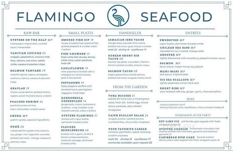 Flamingo Seafood - Pompano Beach, FL menu_pic