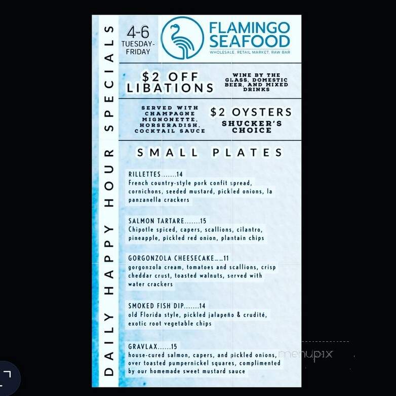 Flamingo Seafood - Pompano Beach, FL menu_pic