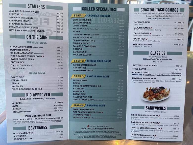 California Fish Grill - Escondido, CA menu_pic