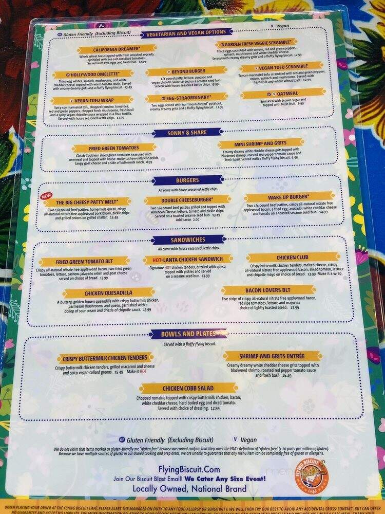 Flying Biscuit Tiger Town - Opelika, AL menu_pic