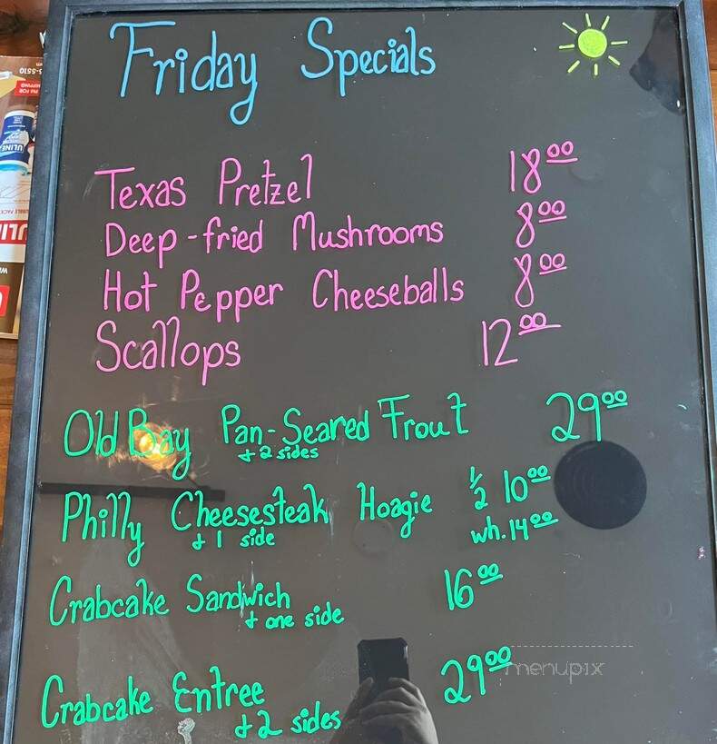 Dock 9 - East Brady, PA menu_pic