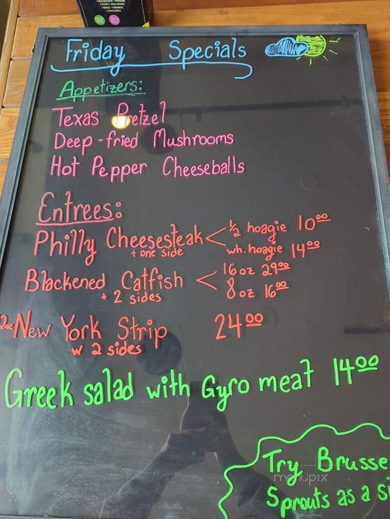 Dock 9 - East Brady, PA menu_pic