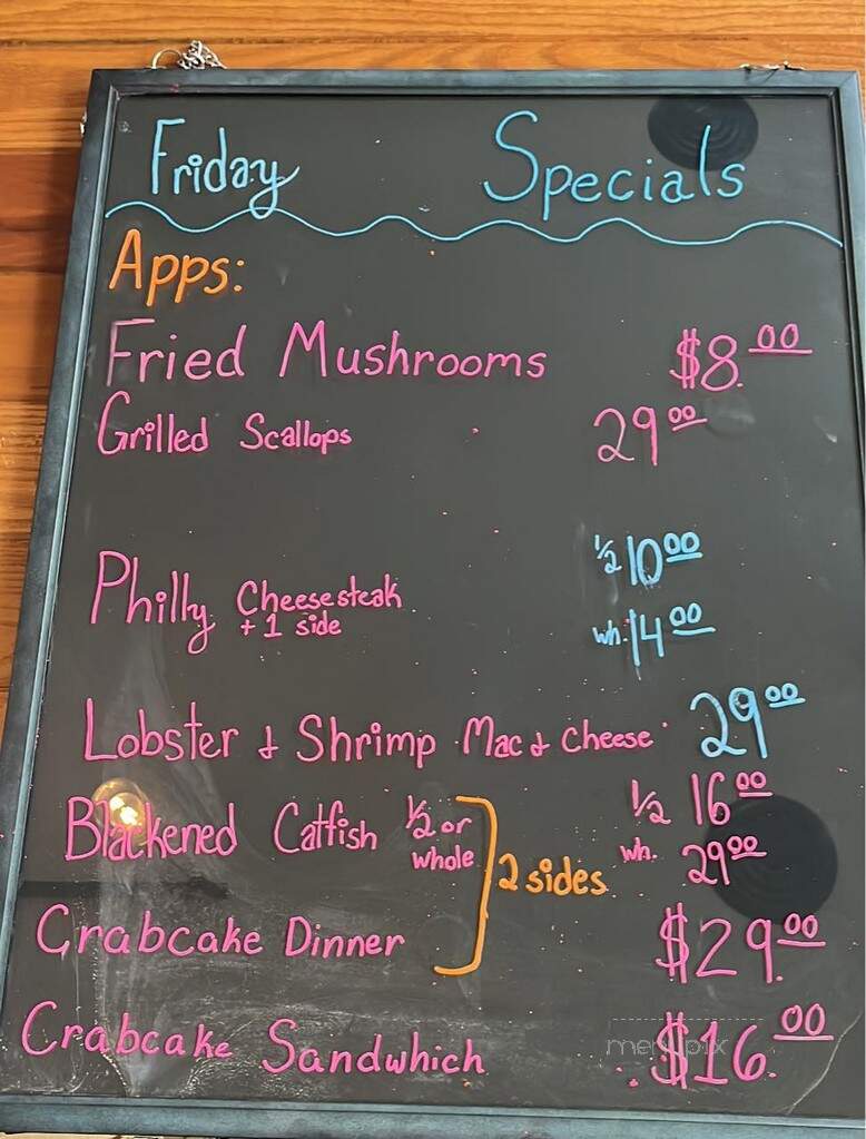 Dock 9 - East Brady, PA menu_pic