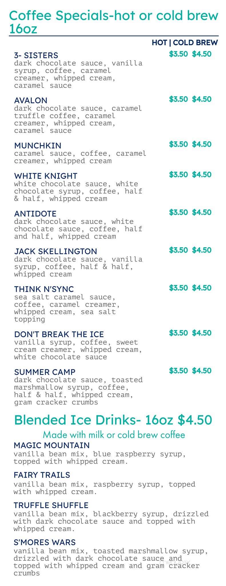 Main Street's Bored Game Cafe - Alexandria, KY menu_pic