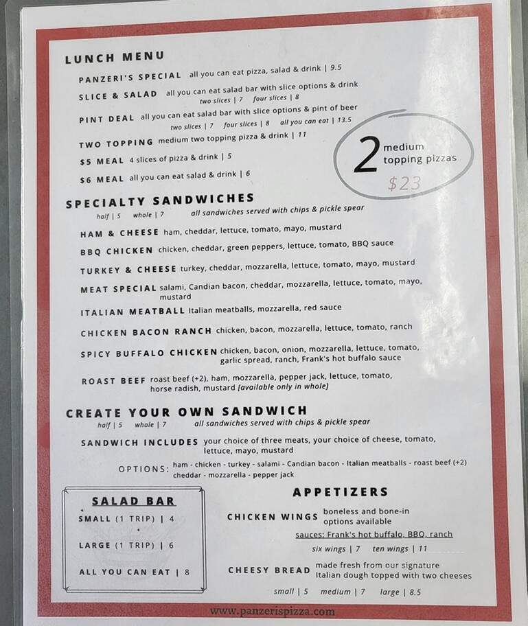 Panzeris Pizza - Fruitland, ID menu_pic
