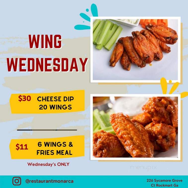Monarca Wings & Mexican Restaurant - Rockmart, GA menu_pic
