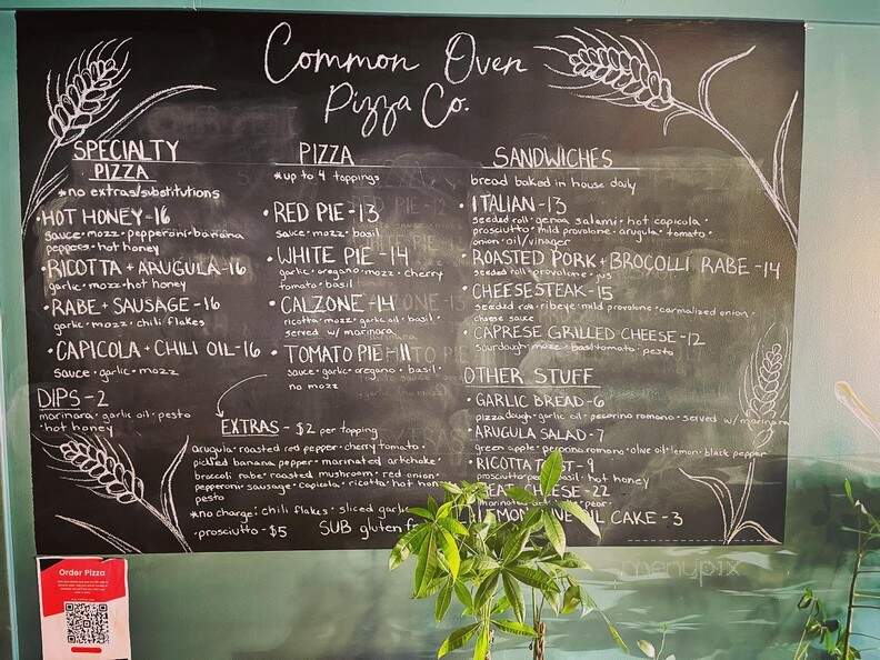 Common Oven Pizza - New Kensington, PA menu_pic
