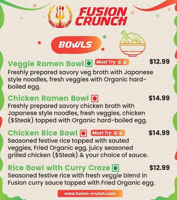 Fusion Crunch - Bloomington, IL menu_pic