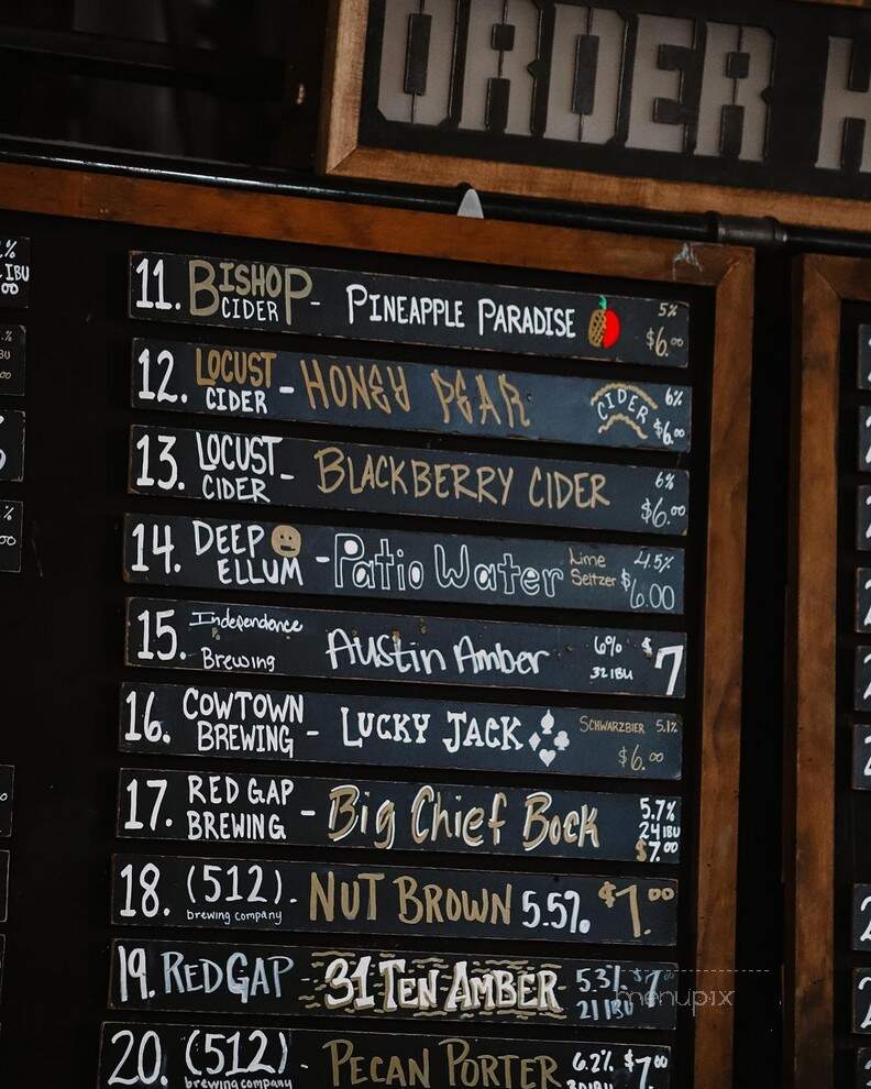 Online Menu of Pioneer Tap House, Brownwood, TX