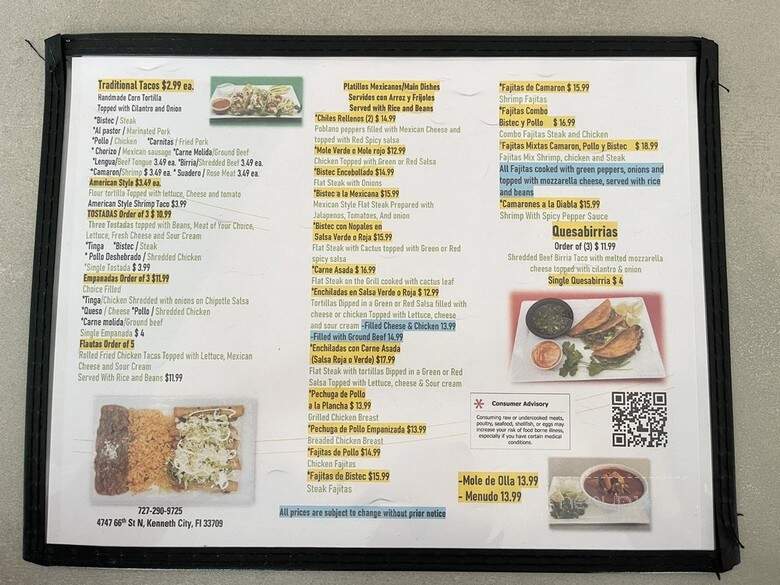 Martha's Mexican Restaurant - St. Petersburg, FL menu_pic