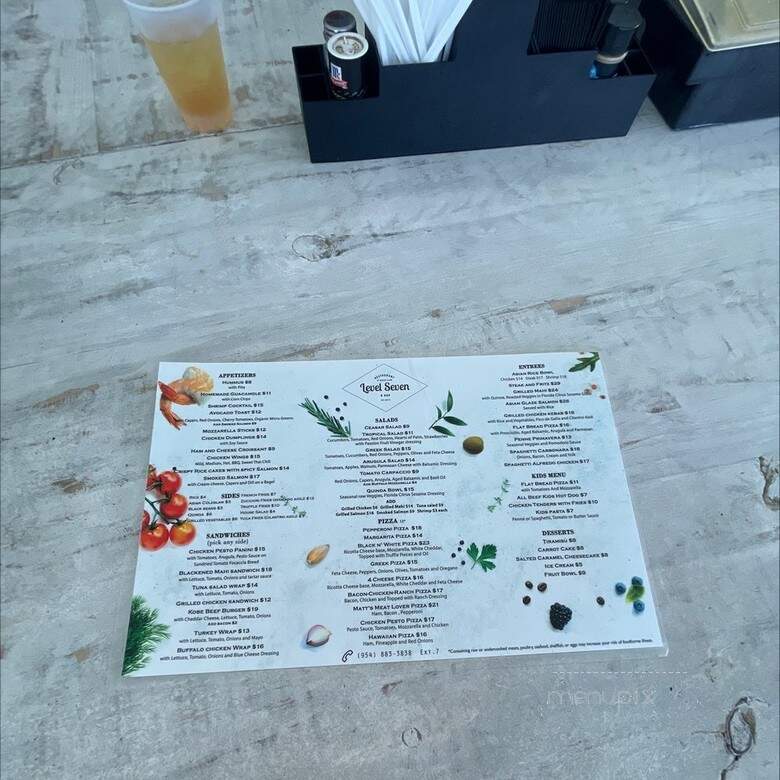 Level Seven Restaurant and Bar - Hallandale Beach, FL menu_pic