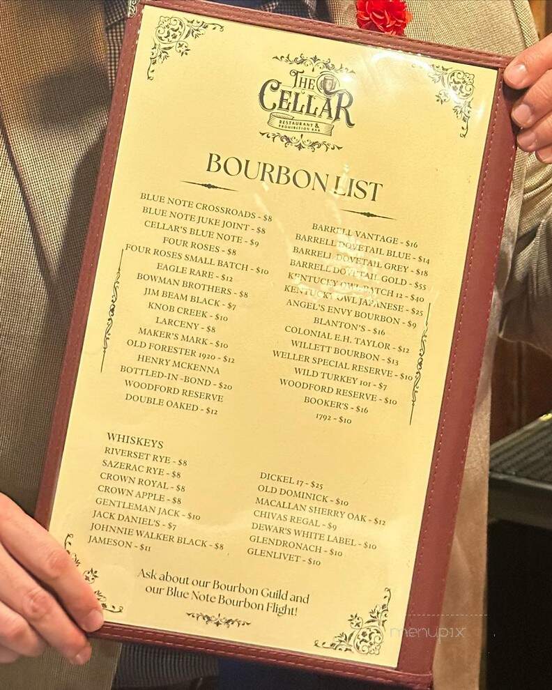 The Cellar Restaurant and Prohibition Bar - Covington, TN menu_pic