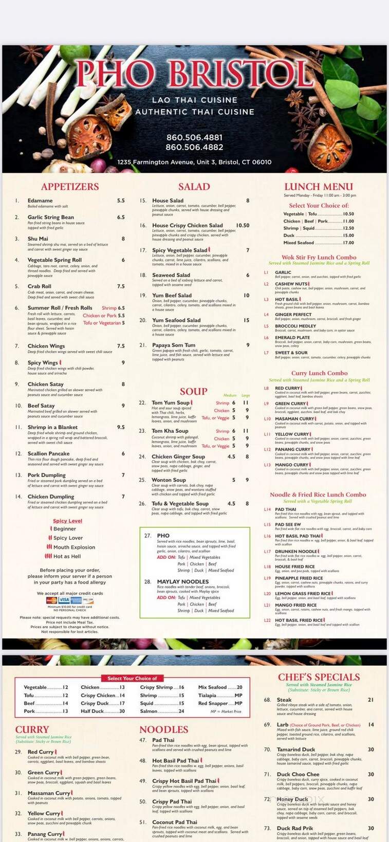 Pho Bristol Thai Cuisine - Bristol, CT