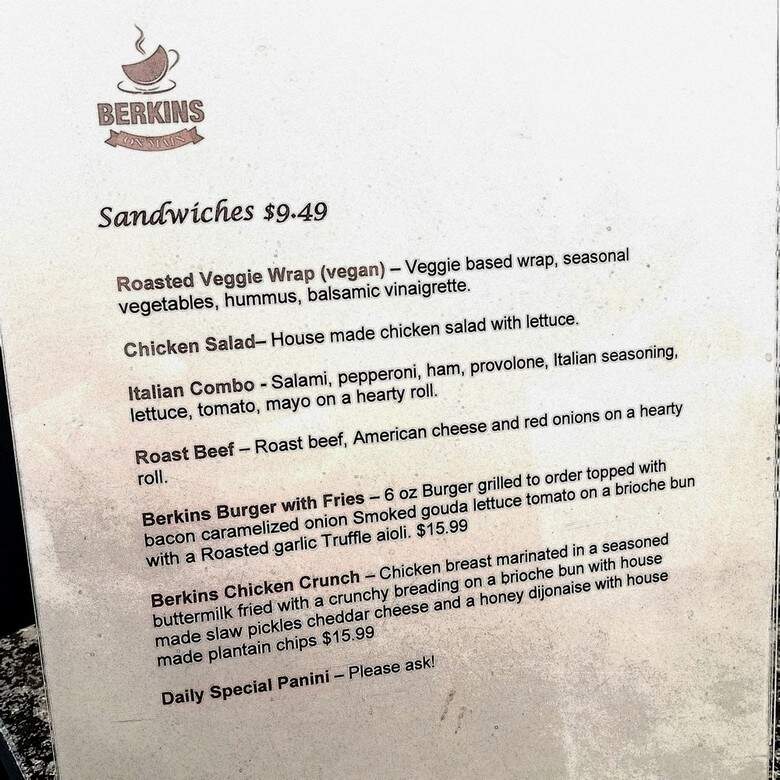 Berkins on Main - Hartford, CT menu_pic