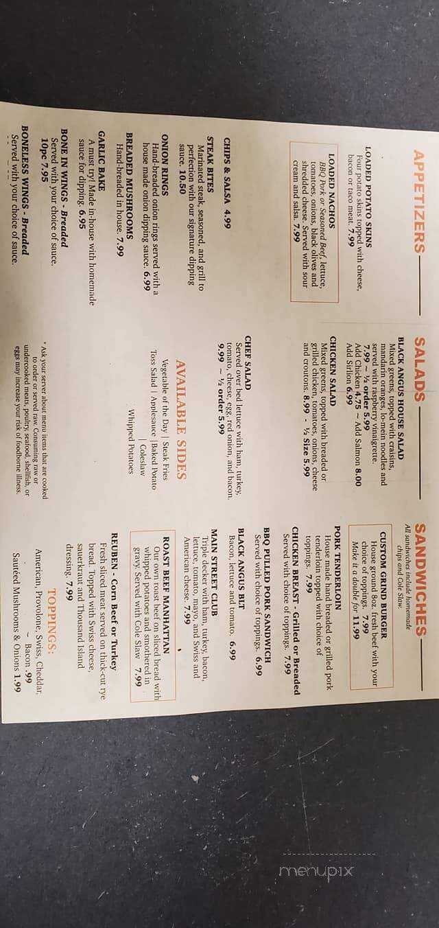 Black Angus Tavern & Grille - Van Wert, OH menu_pic