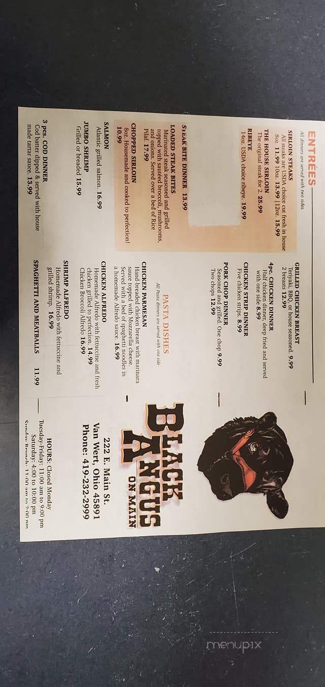 Black Angus Tavern & Grille - Van Wert, OH menu_pic