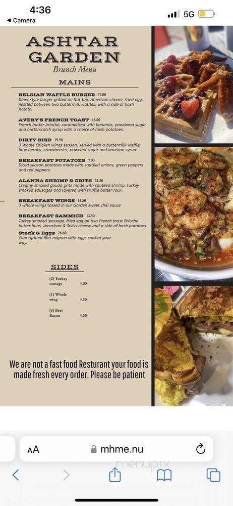 Ashtar Garden - Memphis, TN menu_pic