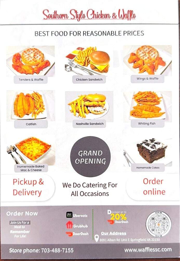 Southern Style Chicken & Waffle - Springfield, VA menu_pic