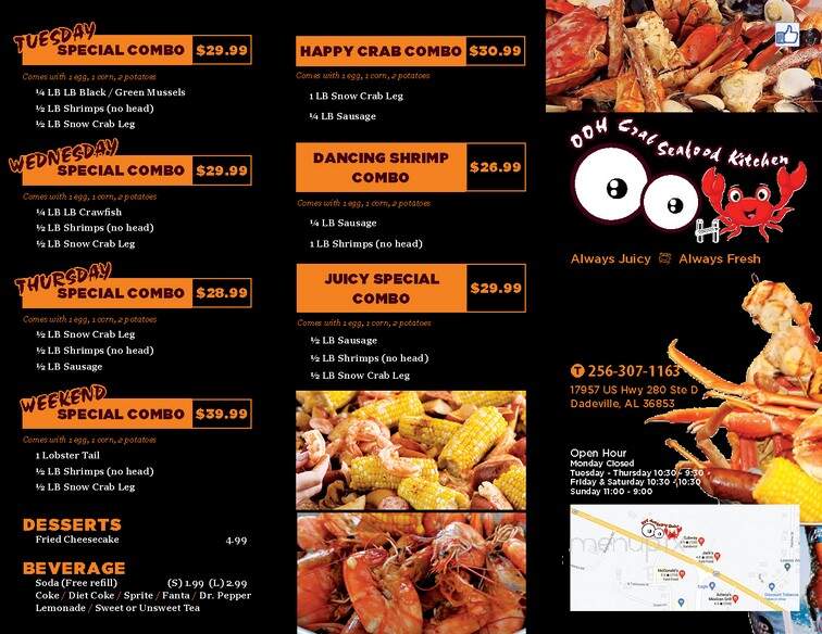 Ooh Crabs Juicy Seafood - Dadeville, AL