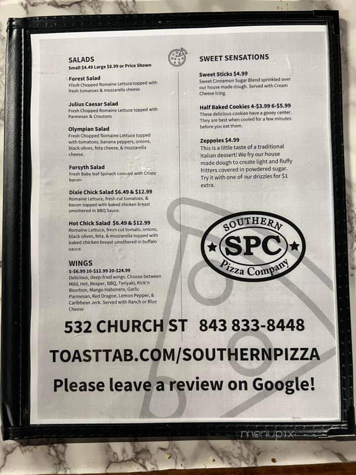 SPC-Southern Pizza Company - Georgetown, SC menu_pic