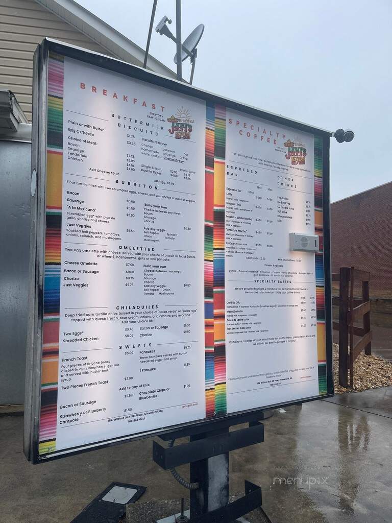 Javis Mexican Grill and Tavern - Cleveland, GA menu_pic