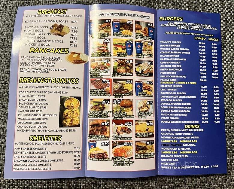 Tommy's Burger California Style - Memphis, TN menu_pic