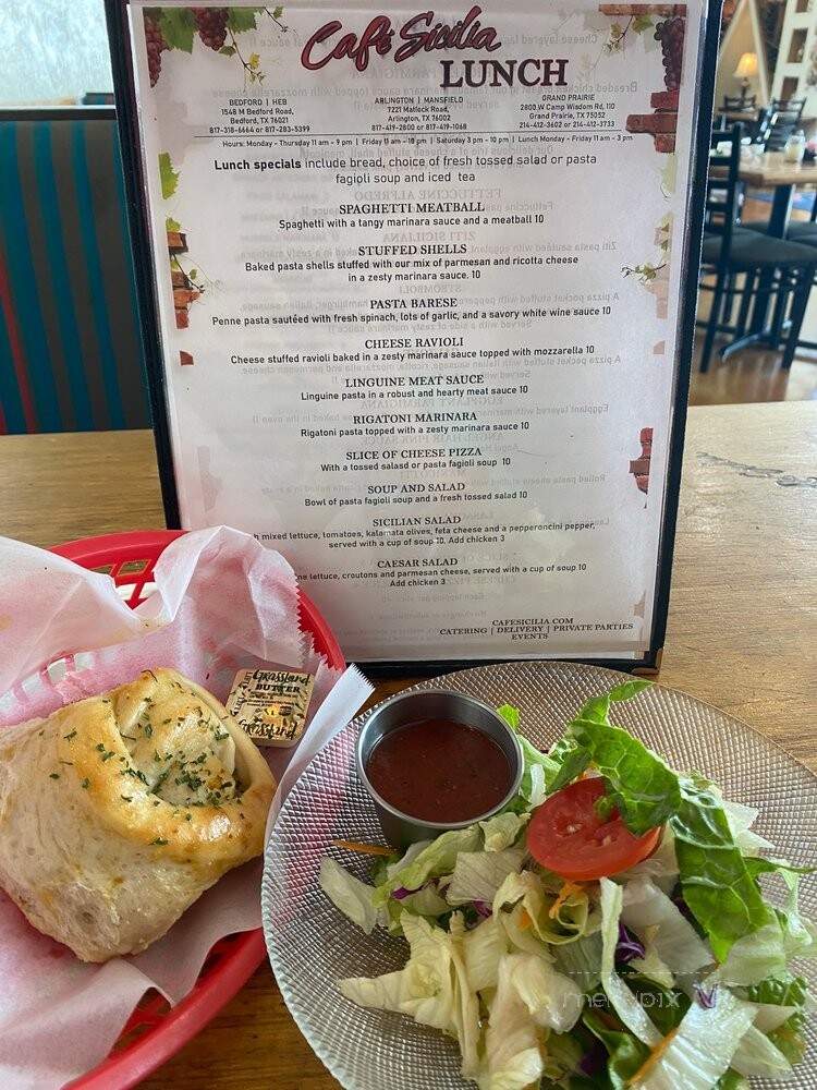 Cafe Sicilia - Grand Prairie, TX menu_pic