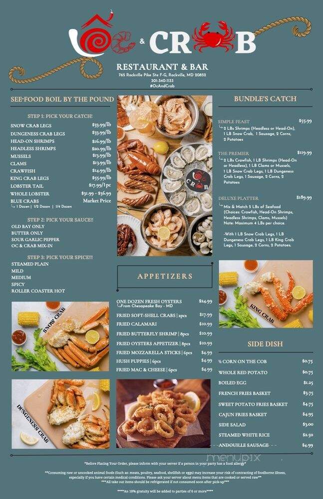 OC & Crab Seafood Restaurant - Rockville, MD
