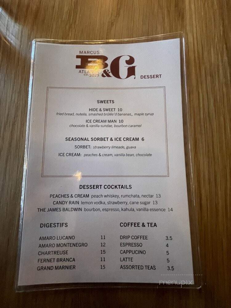 Marcus Bar & Grille - Atlanta, GA menu_pic