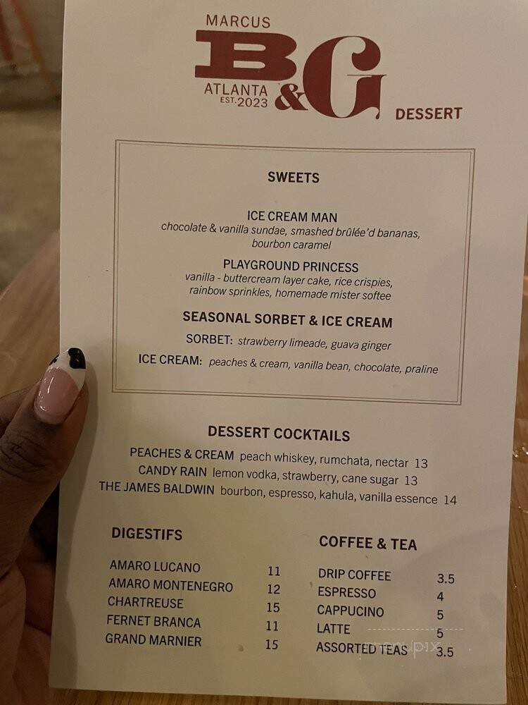 Marcus Bar & Grille - Atlanta, GA menu_pic