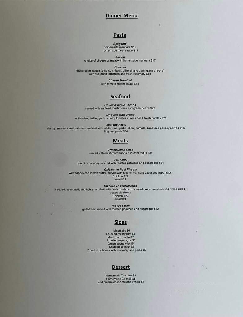 Nonna T's Restaurant - Mentor, OH menu_pic