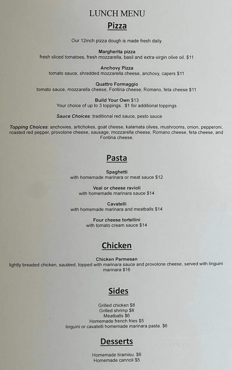 Nonna T's Restaurant - Mentor, OH menu_pic