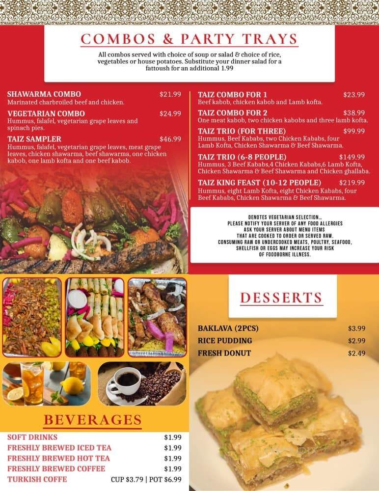 Taiz Kabob - Memphis, MI menu_pic