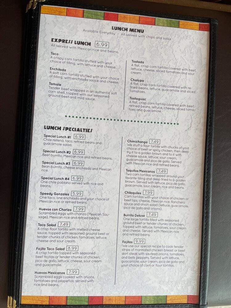 Don Chuys Mexican Grill - Ashland City, TN menu_pic