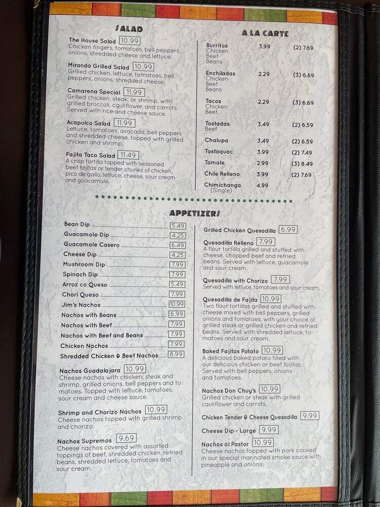 Don Chuys Mexican Grill - Ashland City, TN menu_pic