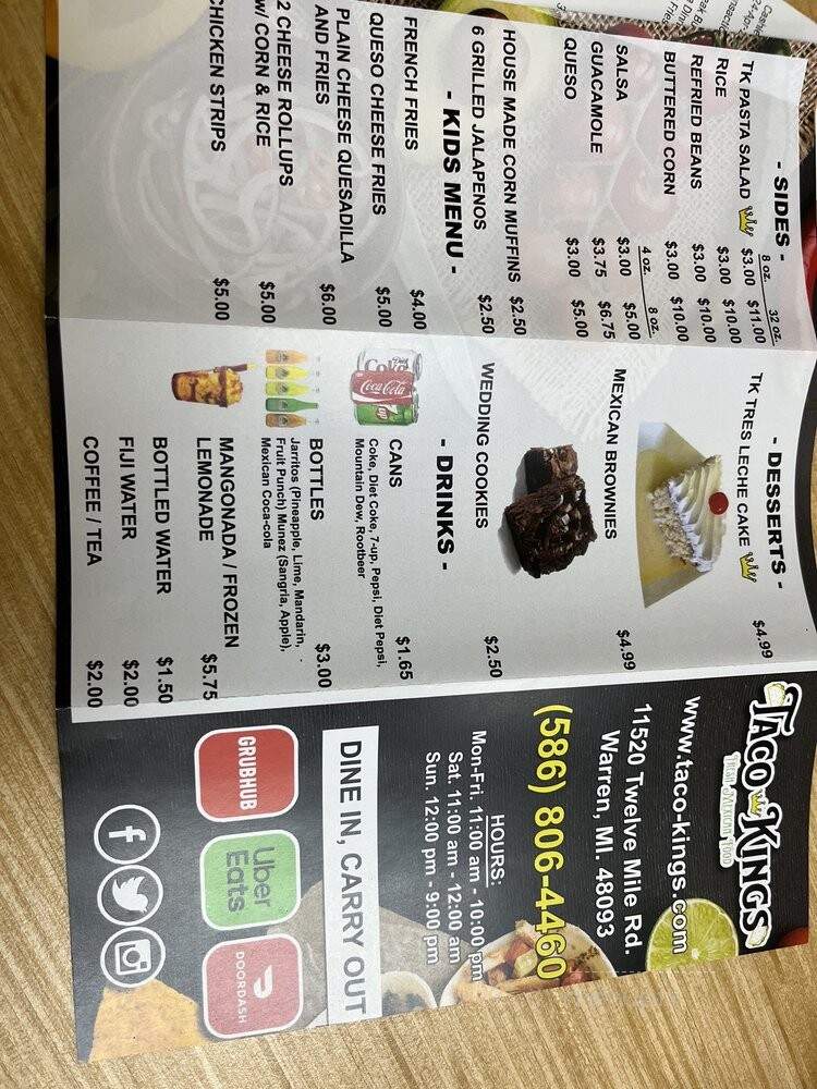 Taco Kings - Warren, MI menu_pic
